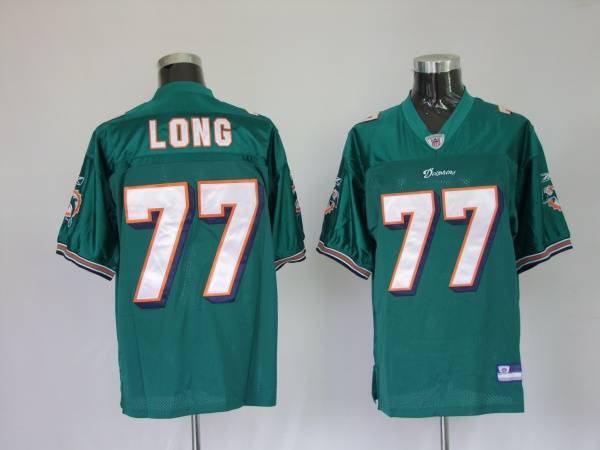 Dolphins Jake Long #77 Green Stitched Team Color NFL Jersey