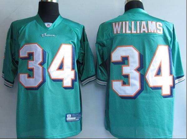 Dolphins #34 Ricky Williams Green Stitched NFL Jersey