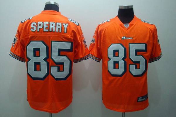 Dolphins #85 Kory Sperry Orange Stitched NFL Jersey
