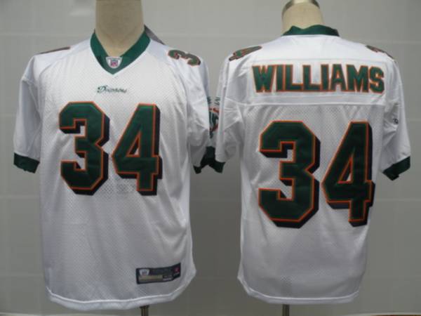 Dolphins #34 Ricky Williams White Stitched NFL Jersey