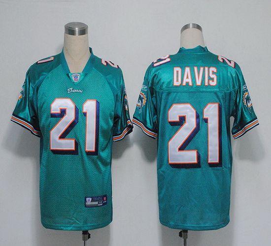 Dolphins #21 Vontae Davis Green Stitched NFL Jerseys