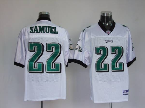 Eagles Asante Samuel #22 Stitched White NFL Jersey