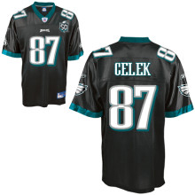 Eagles Brent Celek #87 Black Stitched Team 50TH Anniversary Patch NFL Jersey