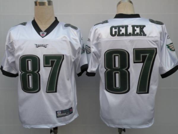 Eagles #87 Brent Celek White Stitched NFL Jersey