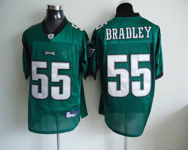 Eagles #55 Stewart Bradley Light Green Stitched NFL Jersey