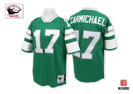 Mitchell And Ness Eagles #17 Harold Carmichael Green Stitched Throwback NFL Jersey