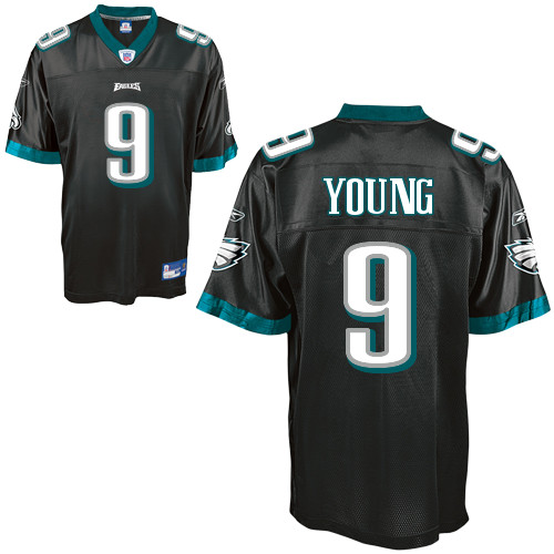 Eagles #9 Vince Young Black Stitched NFL Jersey