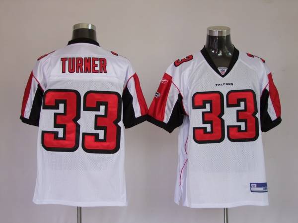 Falcons #33 Michael Turner White Stitched NFL Jersey