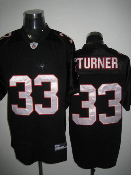 Falcons #33 Michael Turner Black Stitched NFL Jersey