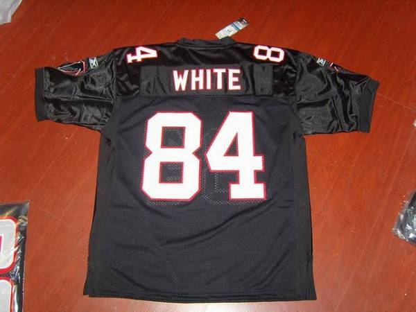Falcons #84 Roddy White Black Stitched NFL Jersey