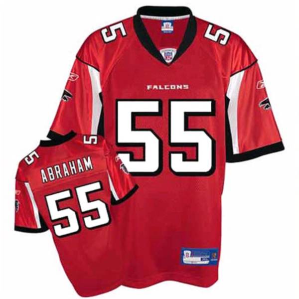Falcons #55 John Abraham Red Stitched NFL Jersey