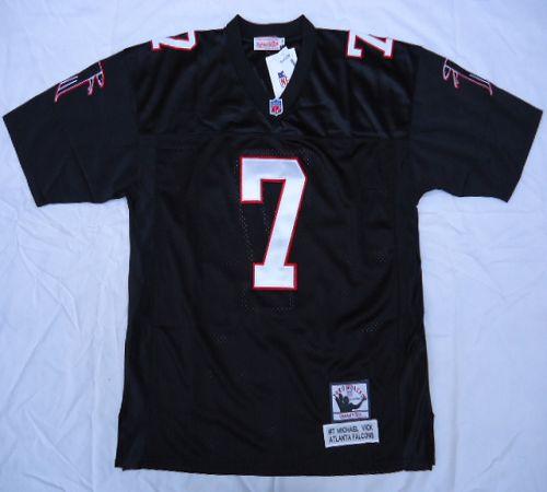 Mitchell And Ness Falcons #7 Michael Vick Black Throwback Stitched NFL Jersey