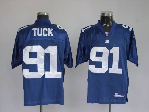 Giants #91 Justin Tuck Stitched Blue NFL Jersey