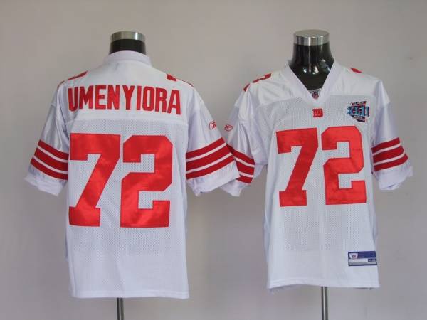 Giants #72 Osi Umenyiora Stitched White NFL Jersey