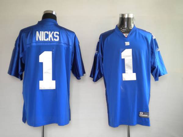 Giants #1 Hakeem Nicks Stitched Blue NFL Jersey