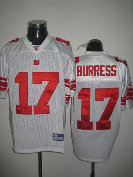 Giants Plaxico Burress #17 Stitched White NFL Jersey
