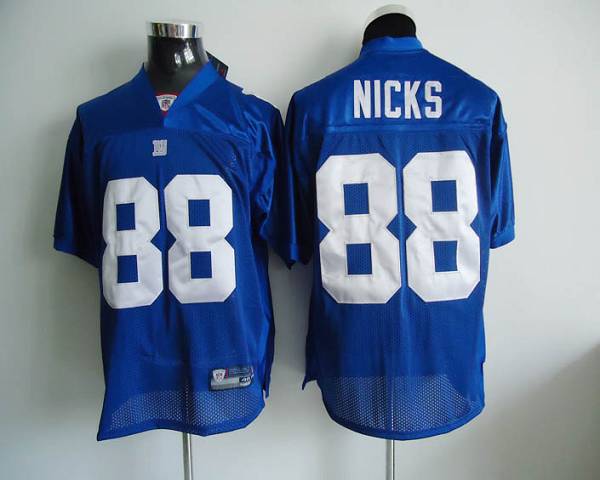 Giants #88 Hakeem Nicks Blue Stitched NFL Jersey