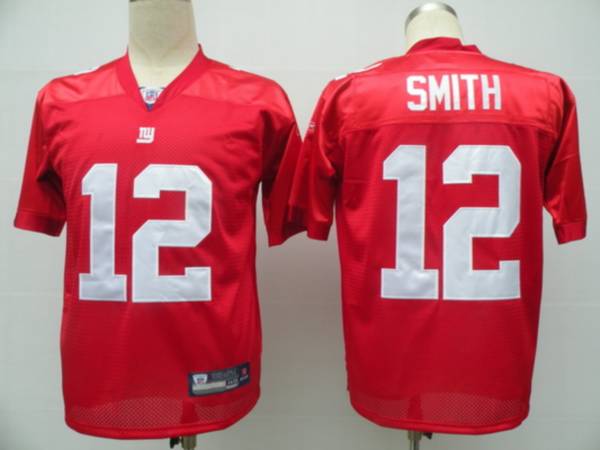 Giants #12 Steve Smith Red Stitched NFL Jersey