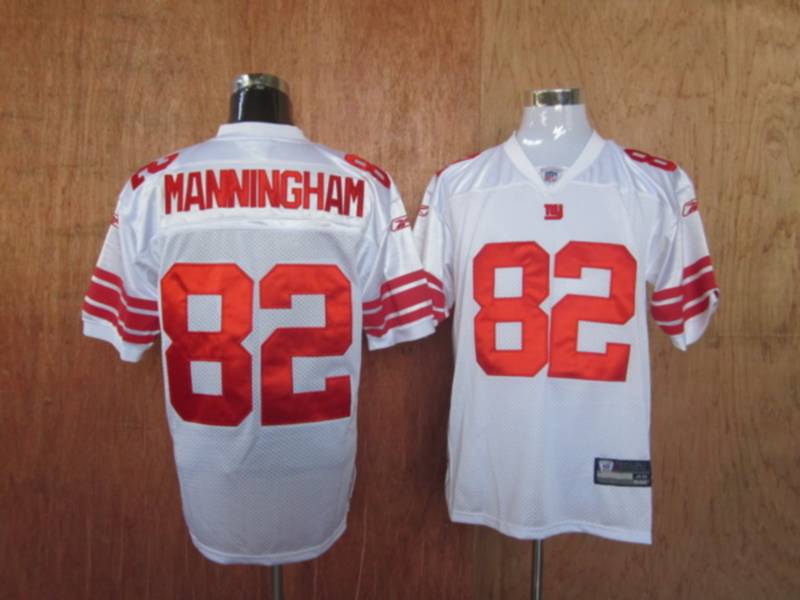 Giants #82 Mario Manningham White Stitched NFL Jersey
