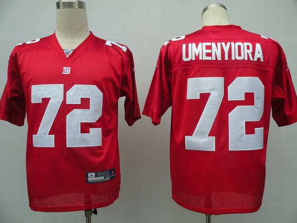 Giants #72 Osi Umenyiora Red Stitched NFL Jersey