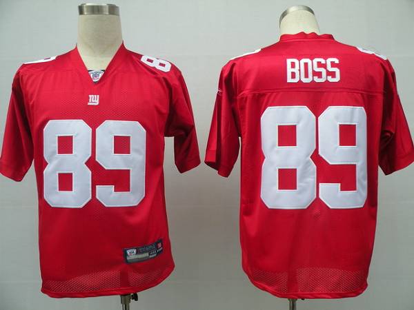 Giants #89 Kevin Boss Red Stitched NFL Jersey