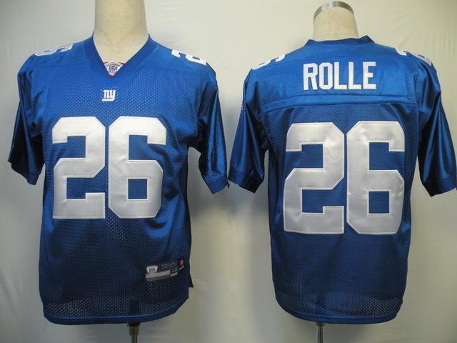 Giants #26 Antrel Rolle Blue Stitched NFL Jersey