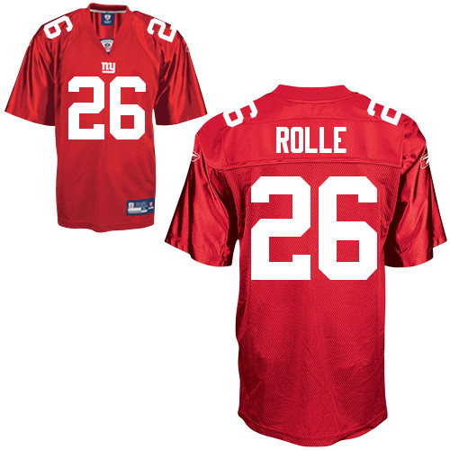 Giants #26 Antrel Rolle Red Stitched NFL Jersey