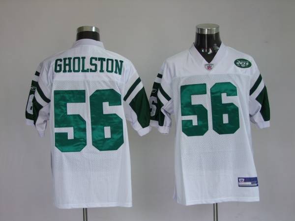 Jets #56 Vernon Gholston Stitched White NFL Jersey