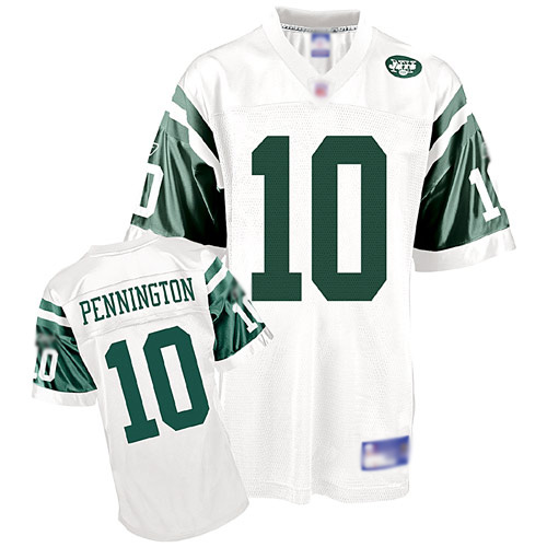 Jets #10 Chad Pennington White Stitched NFL Jersey