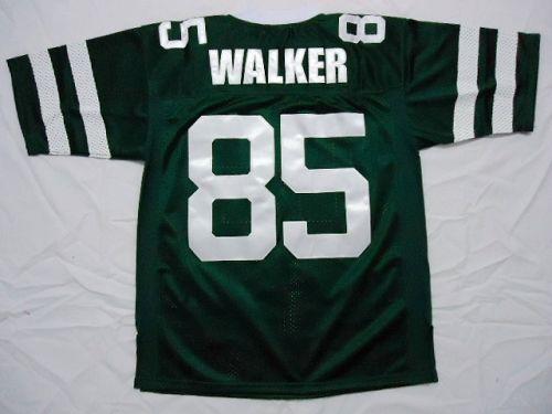 Mitchell And Ness Jets #85 Wesley Walker Green Stitched Throwback NFL Jersey