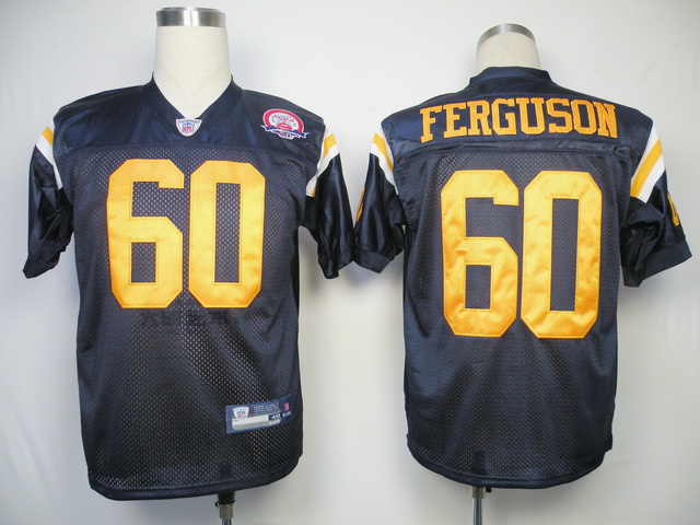 Jets #60 D'Brickashaw Ferguson Dark Blue With AFL 50TH Patch Stitched NFL Jersey