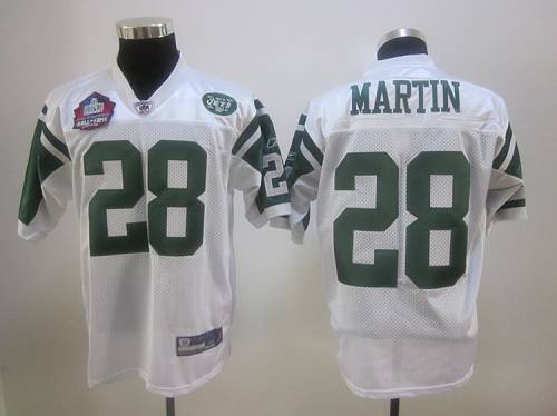 Jets #28 Curtis Martin White Hall of Fame 2012 Stitched NFL Jersey