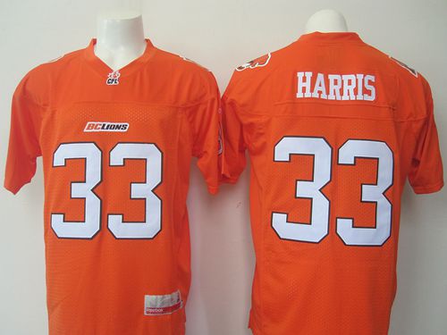 Lions #33 Andrew Harris Orange Stitched CFL Jersey