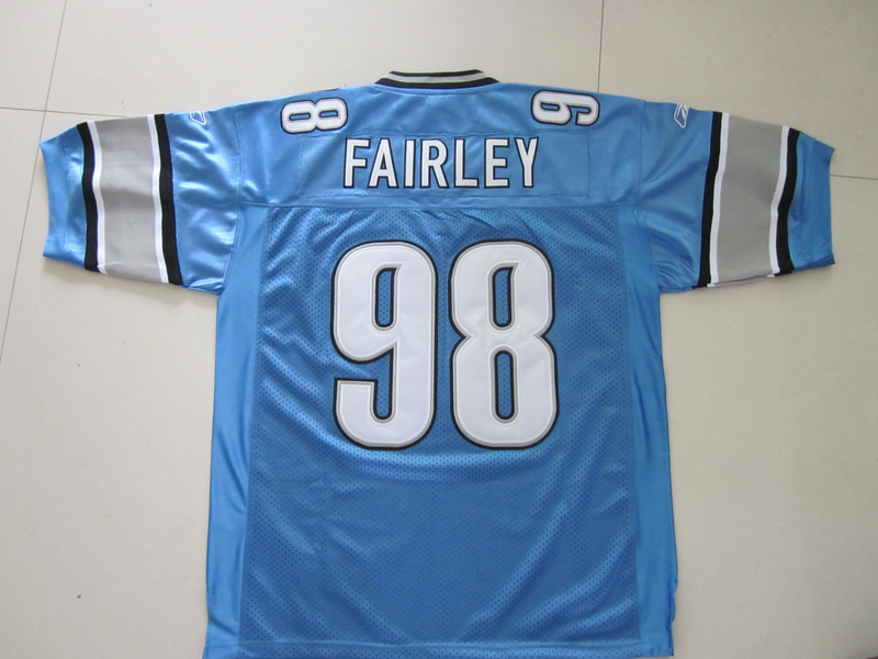 Lions #98 Nick Fairley Blue Stitched NFL Jersey