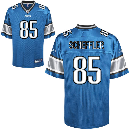 Lions #85 Tony Scheffler Blue Stitched NFL Jersey