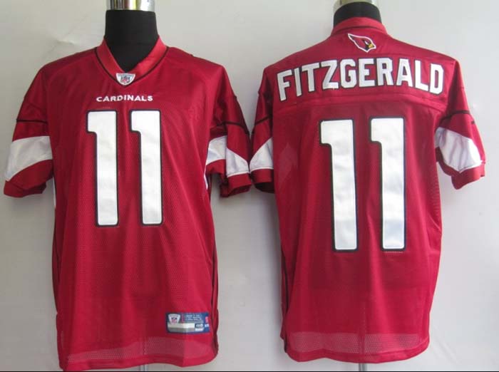 Cardinals #11 Larry Fitzgerald Red Stitched NFL Jersey