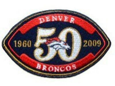 Stitched Denver Broncos 50th Anniversary Jersey Patch