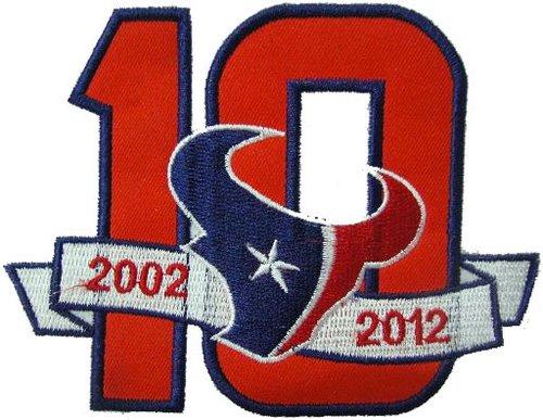Stitched Houston Texans 10th Anniversary Jersey Patch