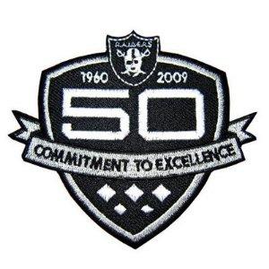 Stitched Oakland Raiders 50th Anniversary Jersey Patch