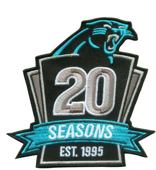 Stitched NFL Carolina Panthers 1995 2014 20TH Season Jersey Patch
