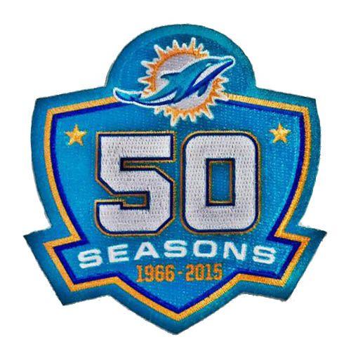 Stitched Miami Dolphins 1966 2015 50th Seasons Jersey Patch