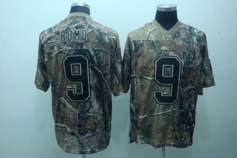 Cowboys #9 Tony Romo Camouflage Realtree Stitched NFL Jersey