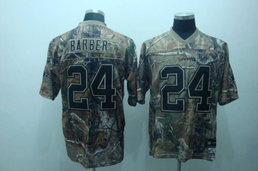 Cowboys #24 Marion Barber Camouflage Realtree Stitched NFL Jersey