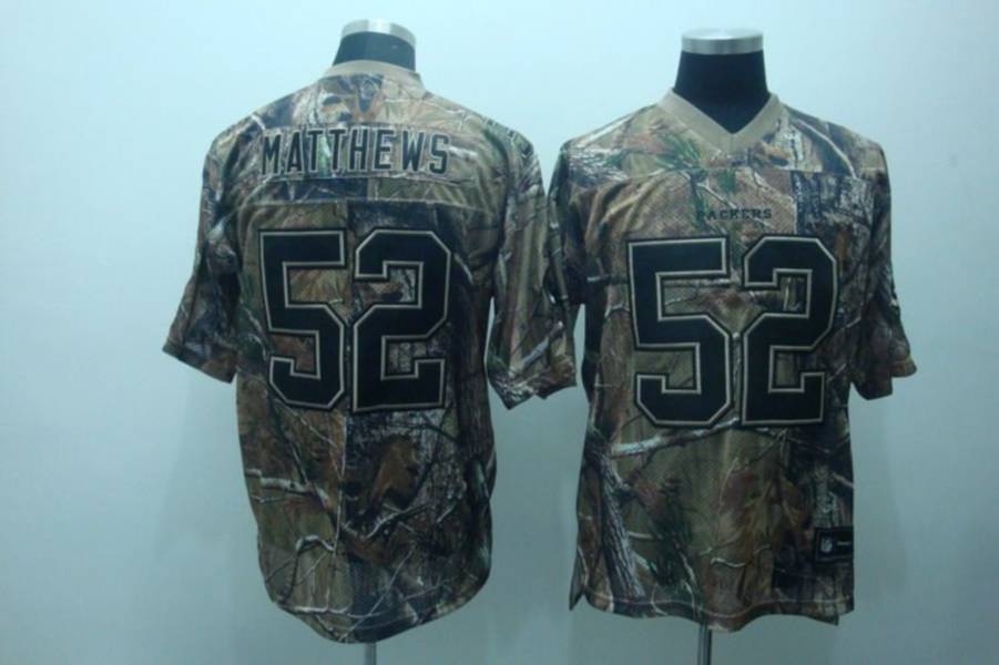 Packers #52 Clay Matthews Camouflage Realtree Stitched NFL Jersey