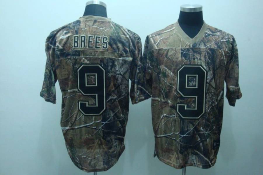Saints #9 Drew Brees Camouflage Realtree Stitched NFL Jersey