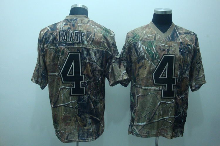 Vikings #4 Brett Favre Camouflage Realtree Stitched NFL Jersey