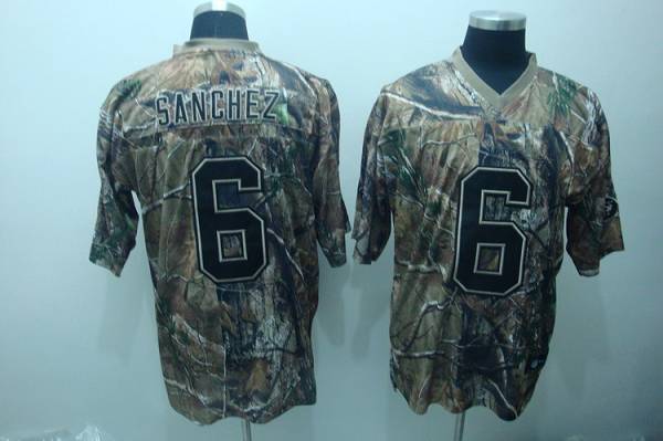 Jets #6 Mark Sanchez Camouflage Realtree Stitched NFL Jersey