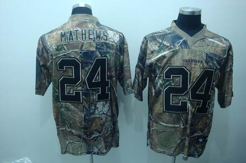 Chargers #24 Ryan Mathews Camouflage Realtree Stitched NFL Jersey