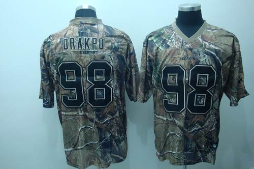 Redskins #98 Brian Orakpo Camouflage Realtree Stitched NFL Jersey
