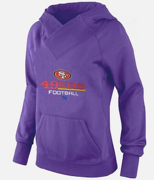 Women's San Francisco 49ers Big & Tall Critical Victory Pullover Hoodie Purple